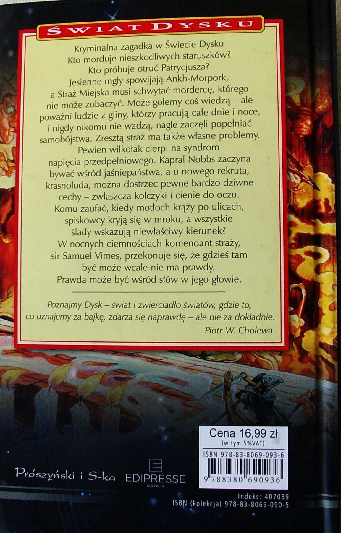 ŚWIAT DYSKU tom 3 Na Glinianych Nogach - Terry Pratchett TWARDA