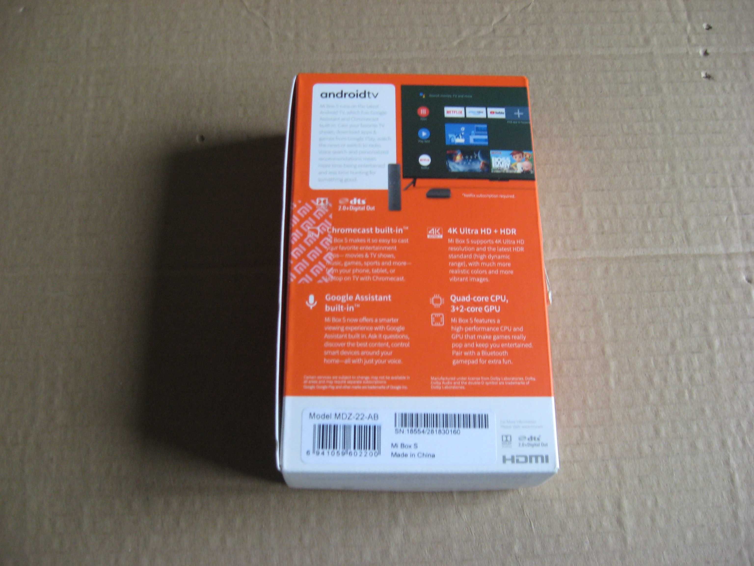 Приставка Smart TV Xiaomi Mi Box S TV Box 4K