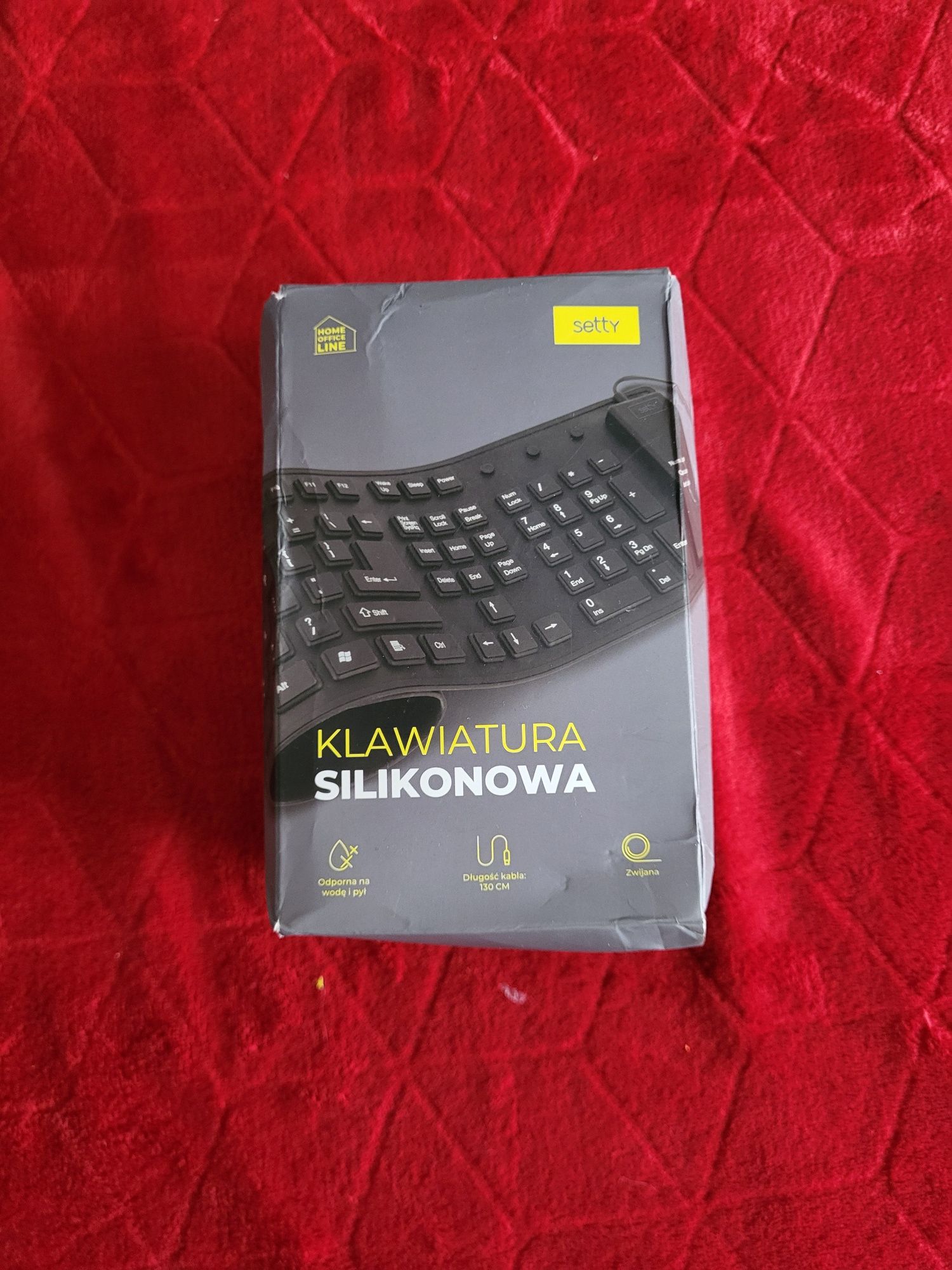 Klawiatura silikonowa zwijana przewodowa Setty