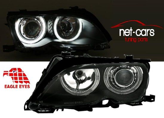 Reflektory Lampy przednie  BMW E46 SEDAN -05 Angel Eyes CCFL