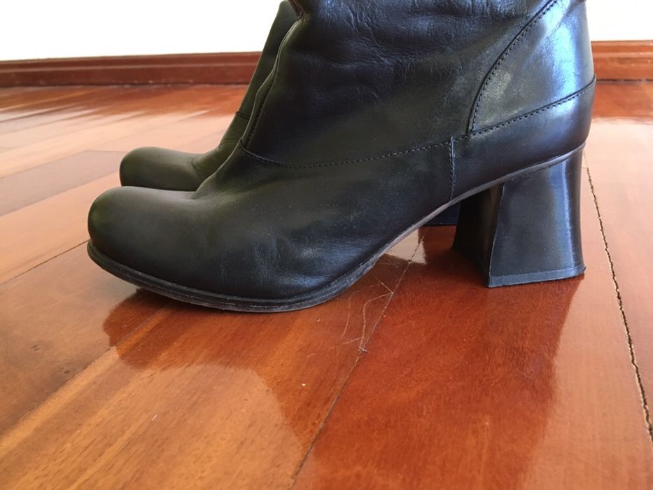 Botas Chocolate Negro em pele 38