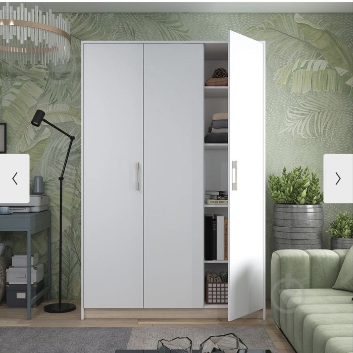 Шафа для одягу Doros Остін 2050х1350х510 мм біла