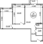Продаж 2к квартира в новобудові, ціна: 755 USD/м²