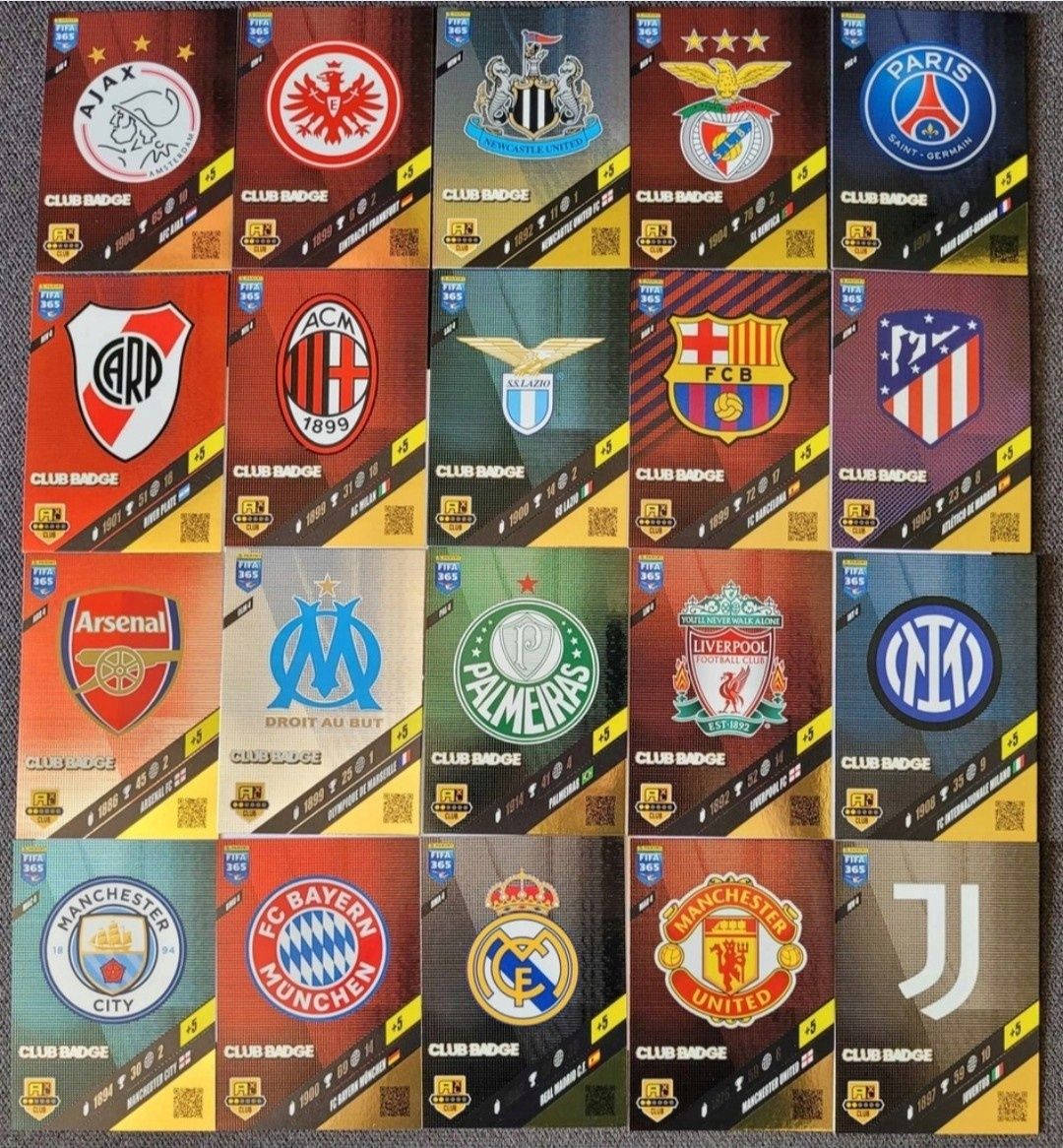 Nowe karty loga klubów 2024 panini FIFA