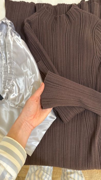 Сукня  з рукавом шоколад XS/S