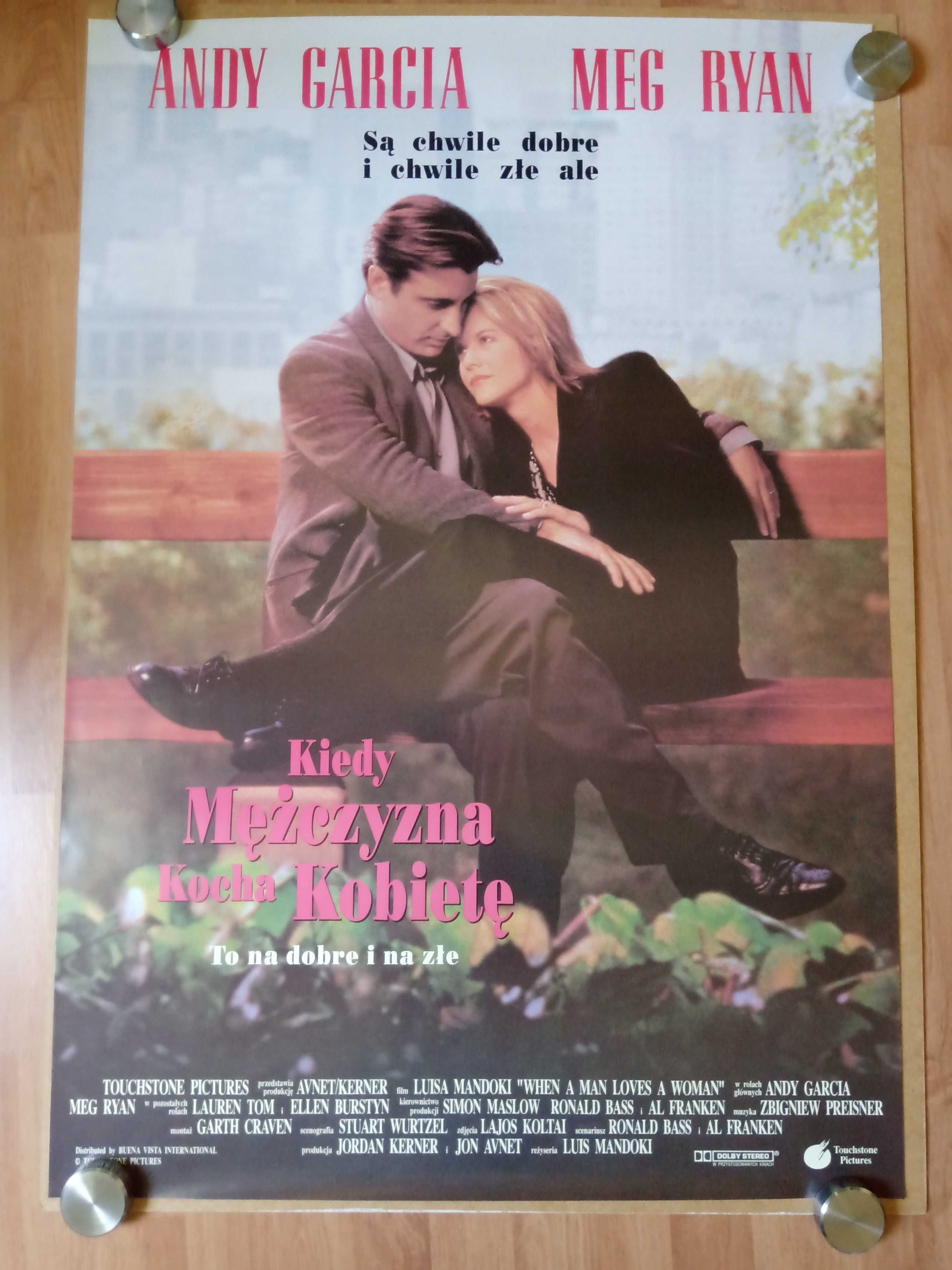 Kiedy mężczyzna kocha kobietę Oryginalny plakat filmowy z 1994 roku.
