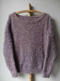 Włochaty sweter z metalizowaną nicią r.M