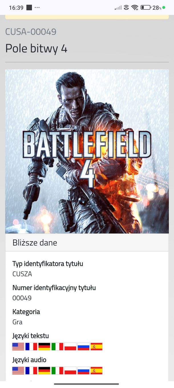 Ps4 Battlefield 4 pl możliwa zamiana