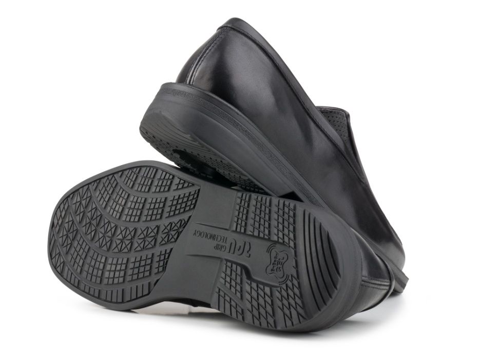 Sapatos Novos! Modelo Smart Walker Slip On, cor: Preto (airline shoes)