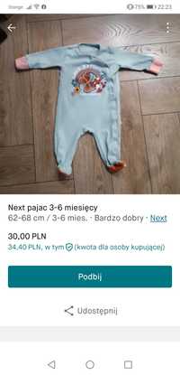 Next pajac 3-6 miesięcy