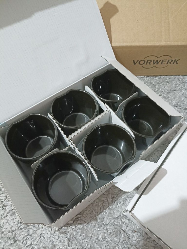 Termomix - Porcelanowe foremki do Varomy (CZARNE)!