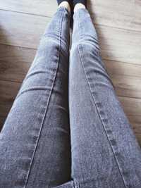 Spodnie damskie jeans szare