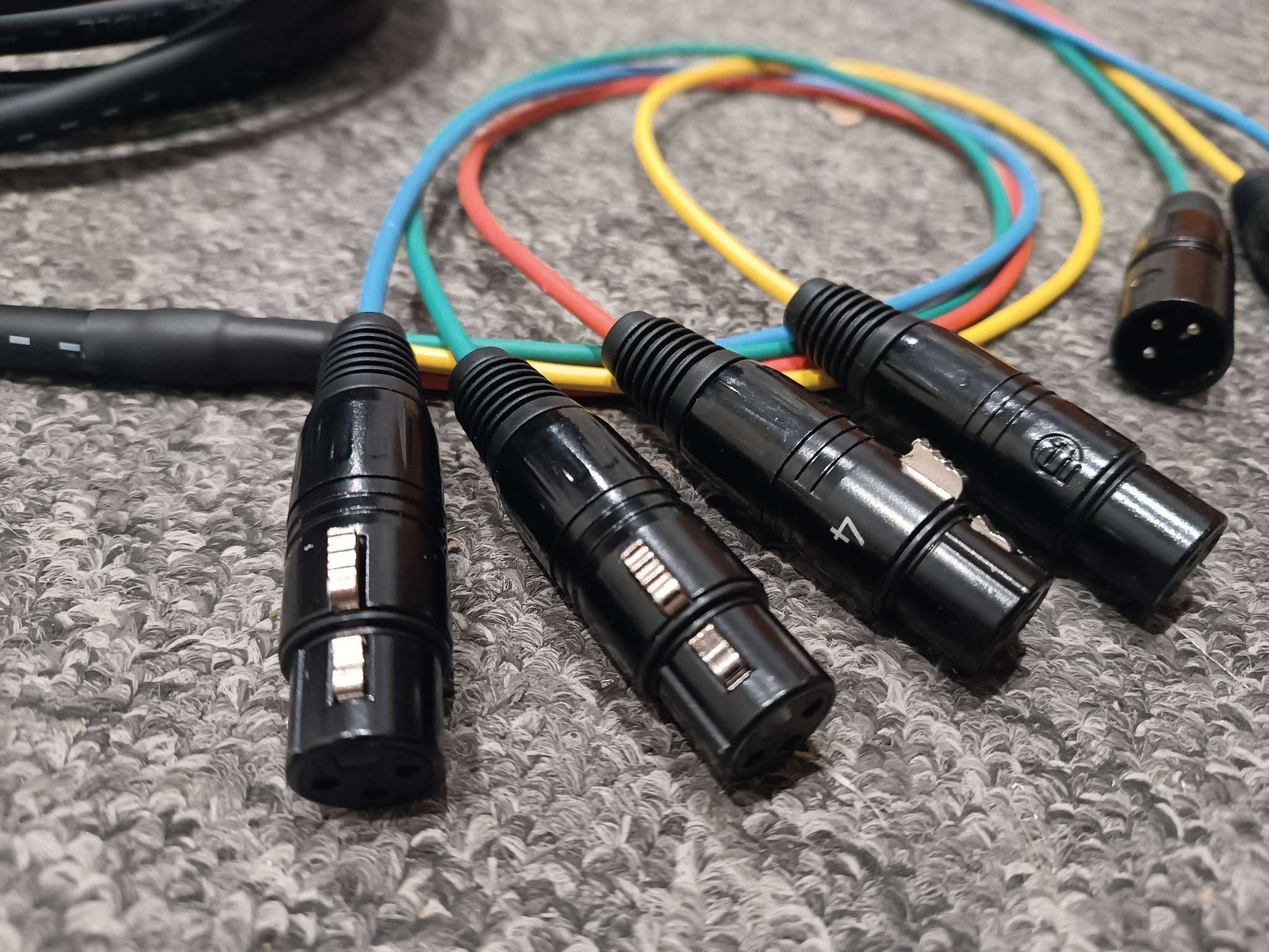 Kabel multicore audio multipara 4x XLR przewód wieloparowy 5m 4xXLR