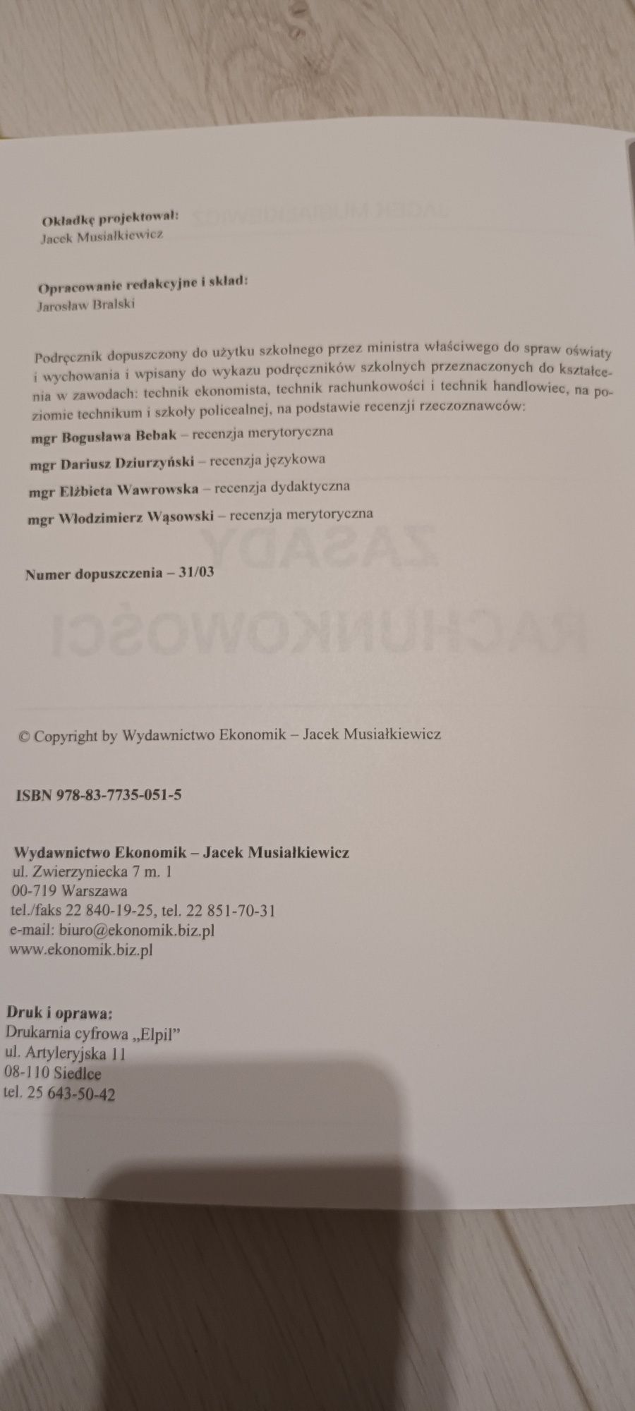 Zasady rachunkowości - podręcznik i ćwiczenia