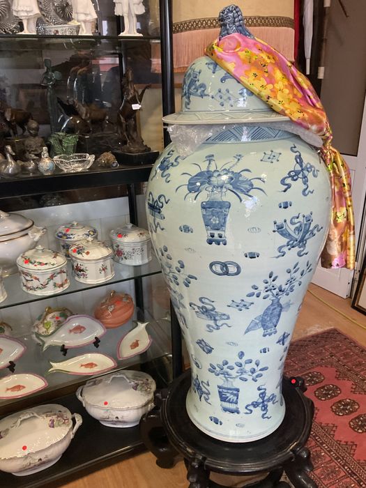 Vasos com tampa blue white classic style ,discrição abaixo