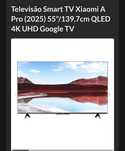 Smart TV Xiaomi Pro 2025 QLed 4K UHD Google TV 55 polegadas