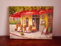 Картина кафе Прованс 30 на 40 см олійний живопис