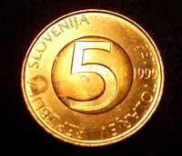 Moneta - 5 tolarów - 1999r. - Republika Slovenija (Słowenia)