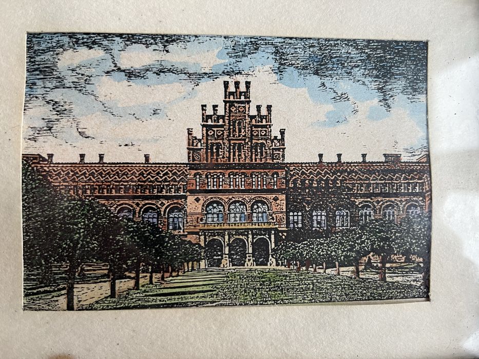 Гравюра картина винтаж Чернівецький університет