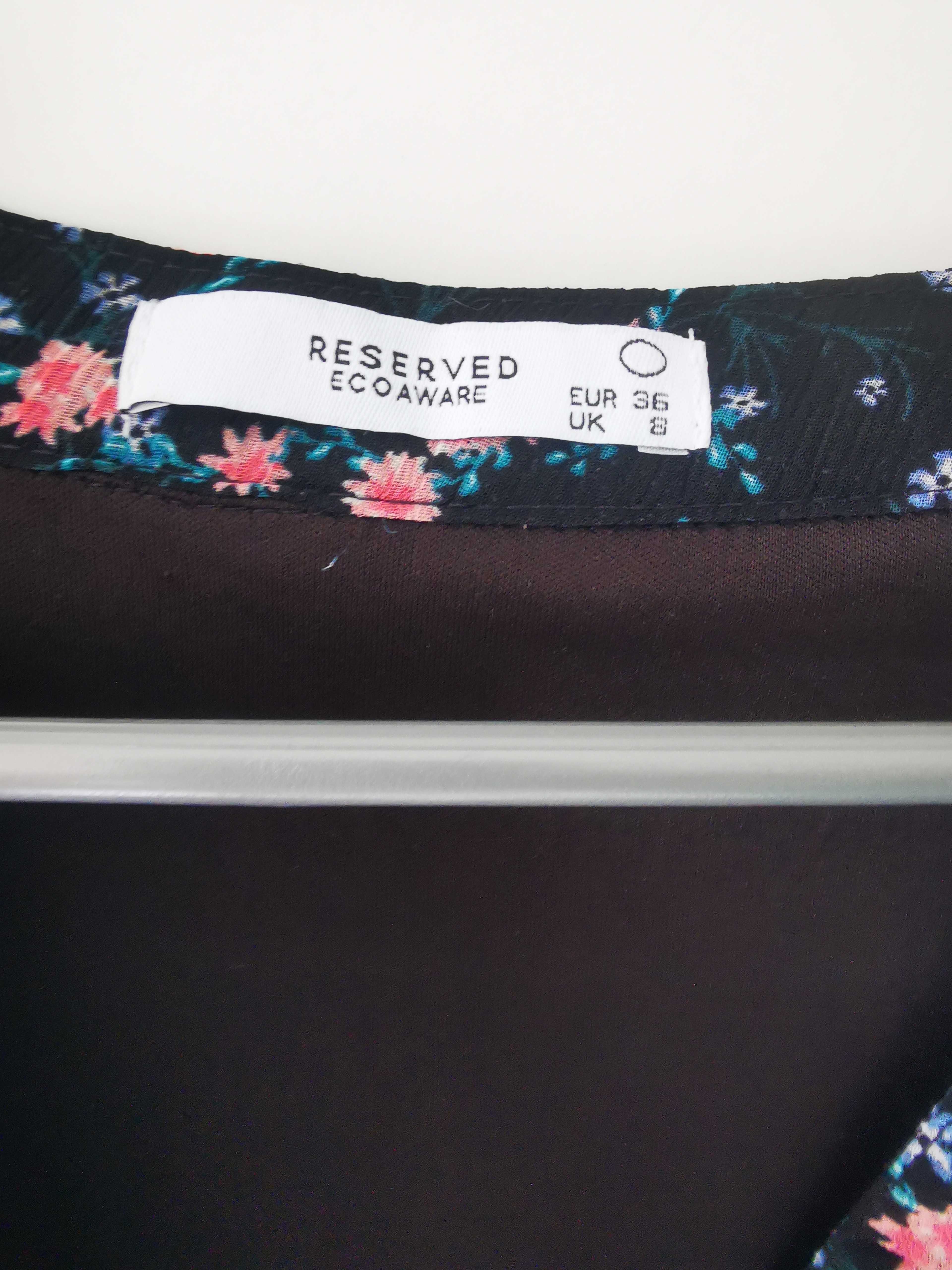 Sukienka Reserved czarna w kwiatki 36