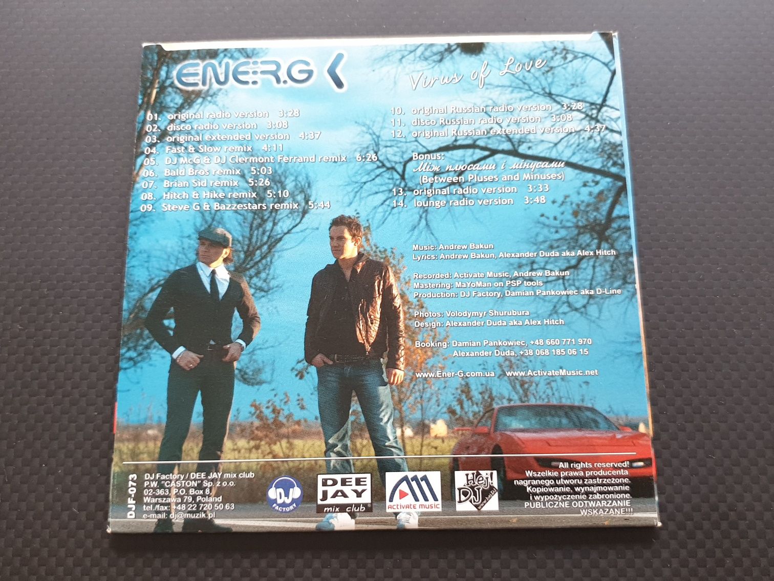 Ener G (Ener.G) - Virus of Love / Will I Ever - CDM -Mint - Disco Polo