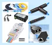 Сетевое 8P8C RJ45 соединители, разветвители уличные, патчкорды cat5e 6