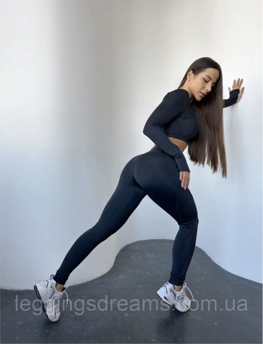 Костюм для фітнесу, йоги, спорту, Рашгард, легінси з пуш-ап