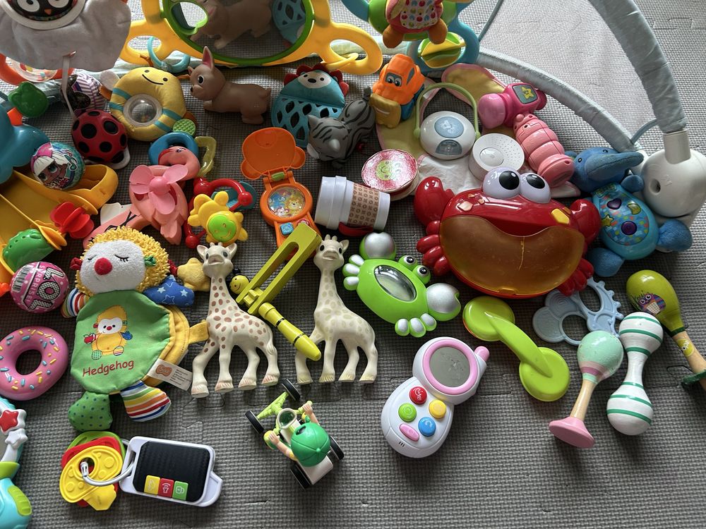 Zestaw zabawek niemowlęcych, fisher price, żyrafa sophie