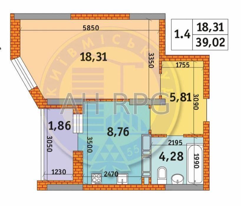 Продам видовую 1-к.квартиру 39м2 , ЖК Обериг 2, ул. Бориспольская