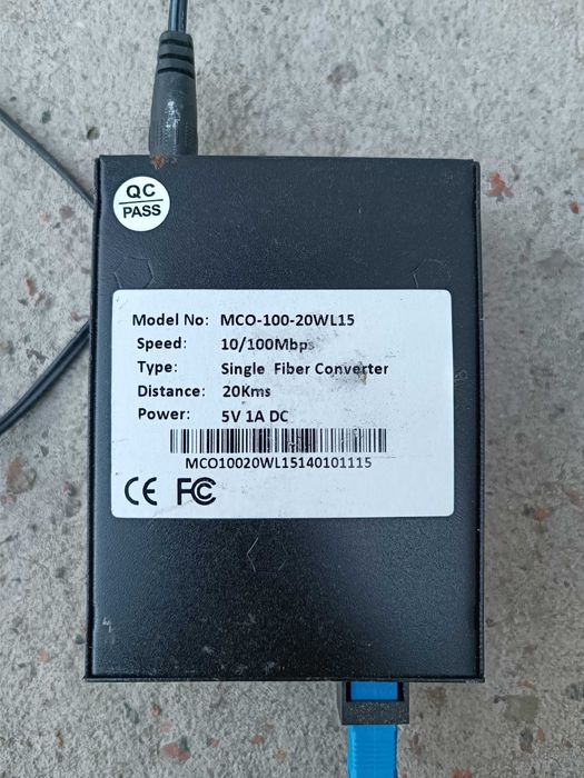 Медиаконвертер MCO-100-20WL15