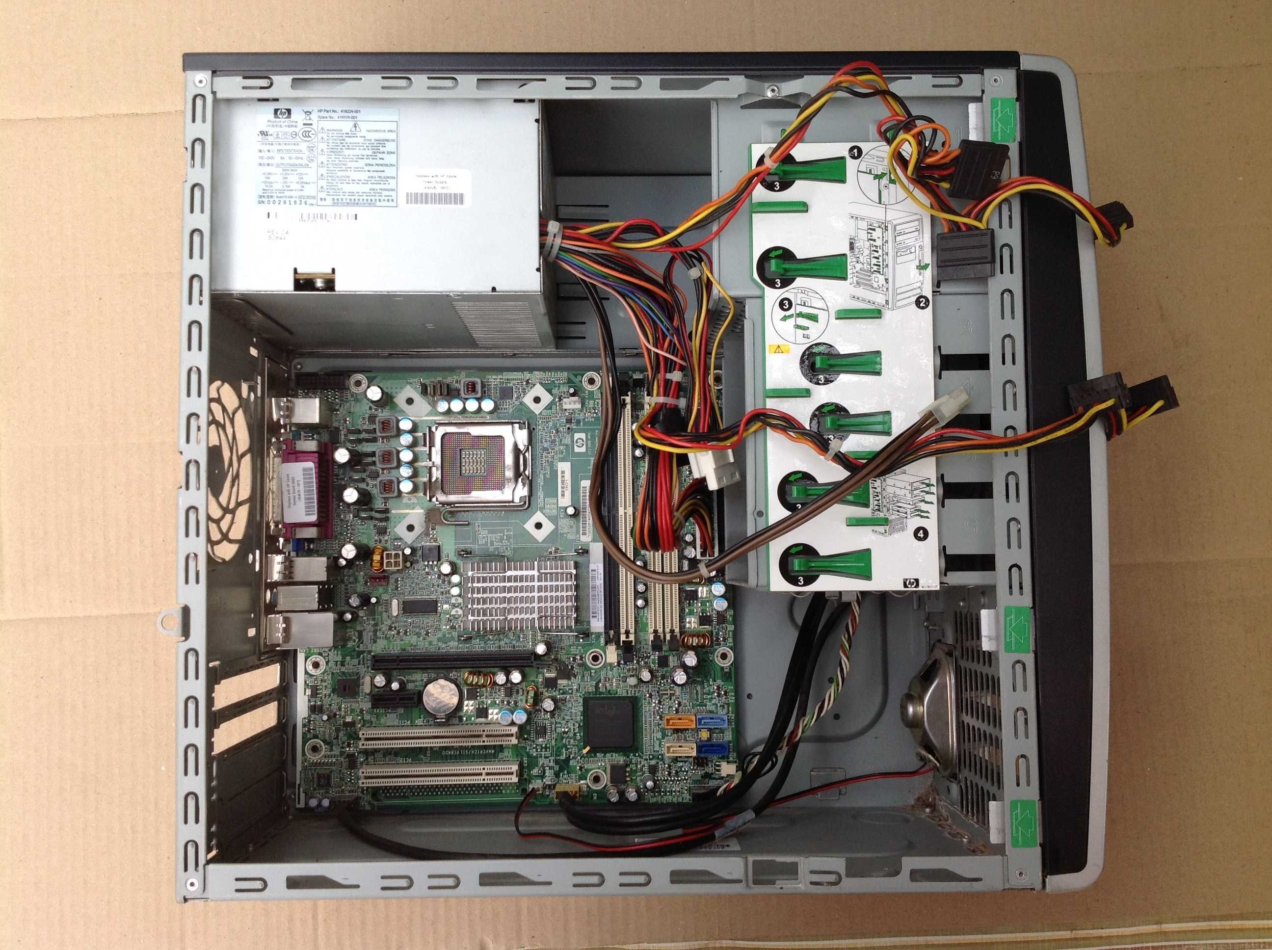 Системный блок HP Compaq блок питания материнская плата USB динамик
