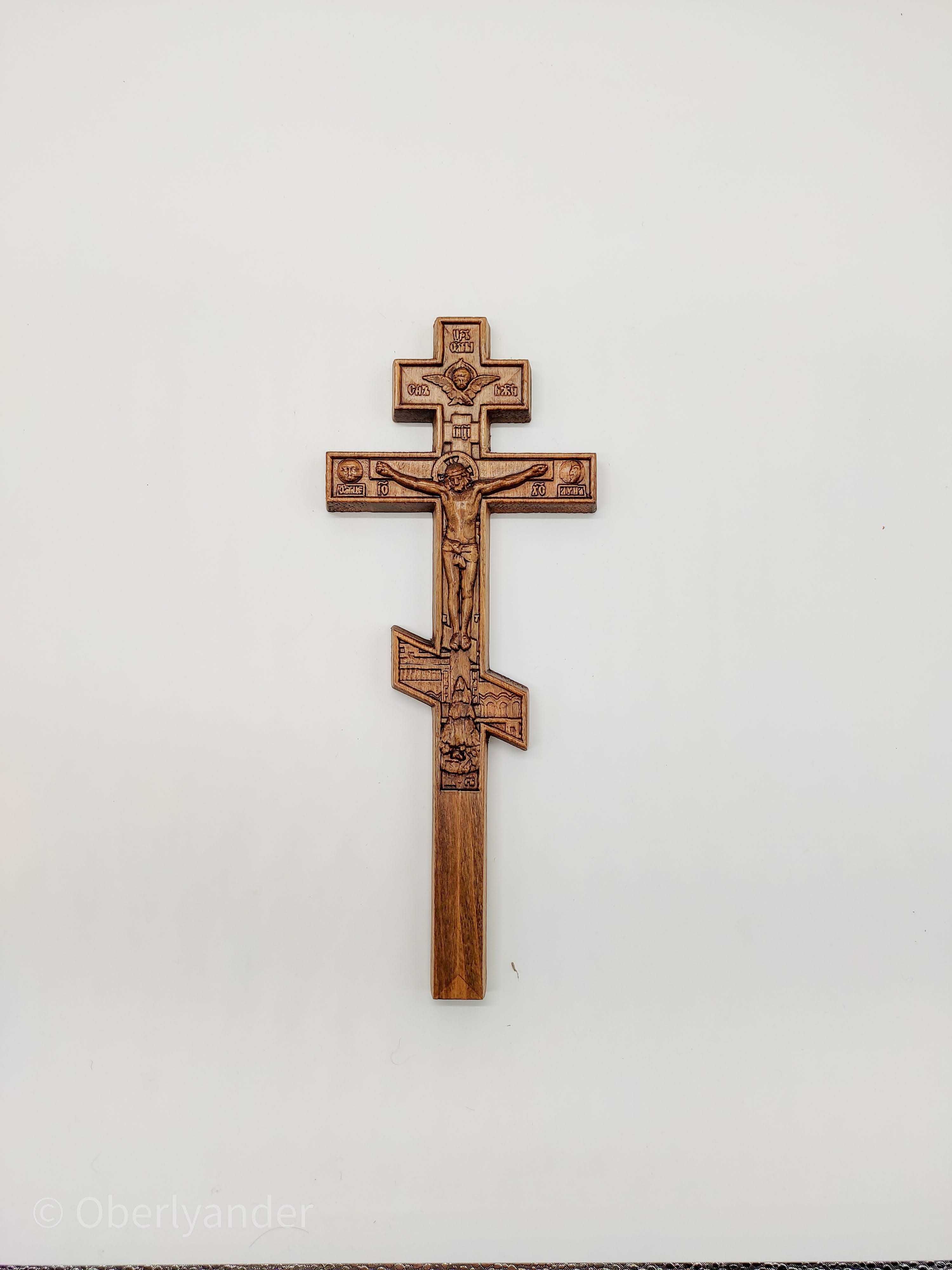Drewniany krzyż , rzeżba .Płaskorzeźba