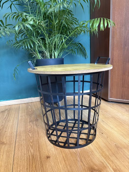 Stolik ozdobny kawowy metalowy industrialny stylowy