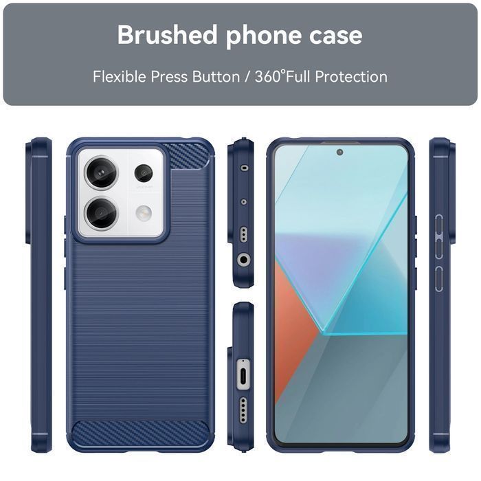 Etui Carbon Case Do Xiaomi Redmi Note 13 Pro - Niebieskie