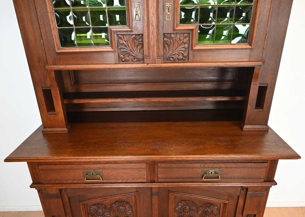 kredens secesyjny z witrażem 103004