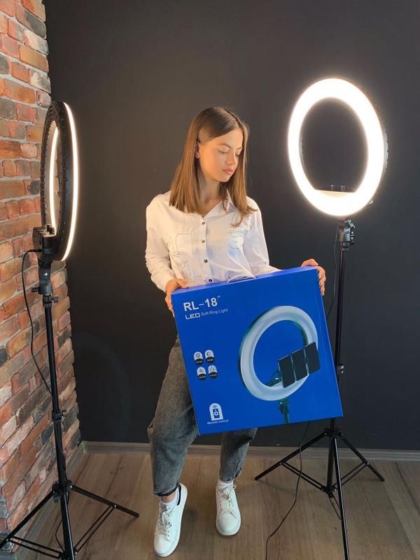 Кільцева LED лампа RL-18 45см пульт у комплекті