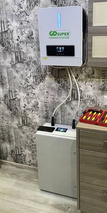 Аккумулятор  +инвертор гибридный =комплект ДЖБ lifepo4 nmc eve catl