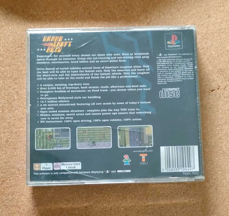 Jogo - PlayStation 1 - GTA