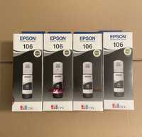 4x Epson 106 tusz ink atrament oryginalny czarny