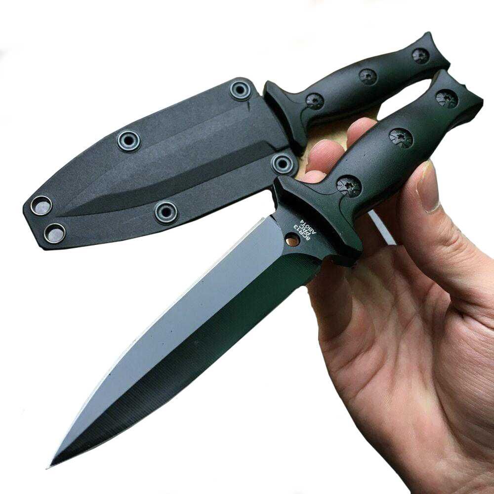 Nóż FullTANG taktyczny SZTYLET + kabura ABS Survival 8CR13 zbijak ND38