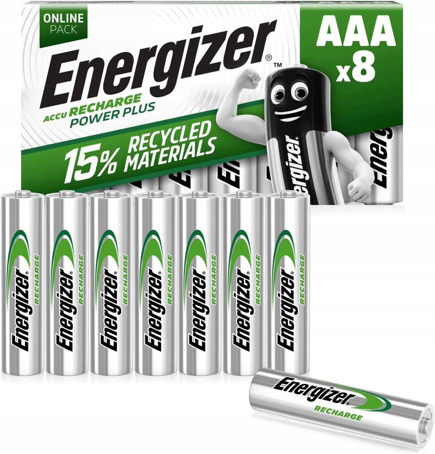 Bateria akumulatorki Energizer AAA (R3) 8 szt.