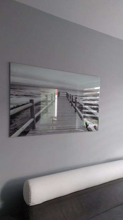 Obraz na szkle 120x75 cm / most, morze