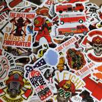 50 Autocolantes Stickers Bombeiros Fireman