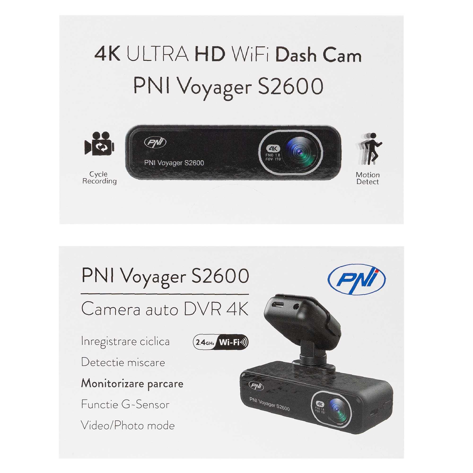 Kamera samochodowa rejestrator PNI S2600 WiFi 4K Ultra HD 12V/24V