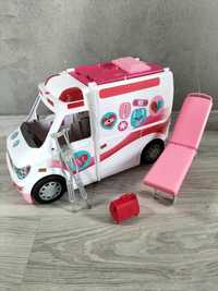 Ogromna karetka Barbie transformująca się w klinikę Mattel ambulans dl