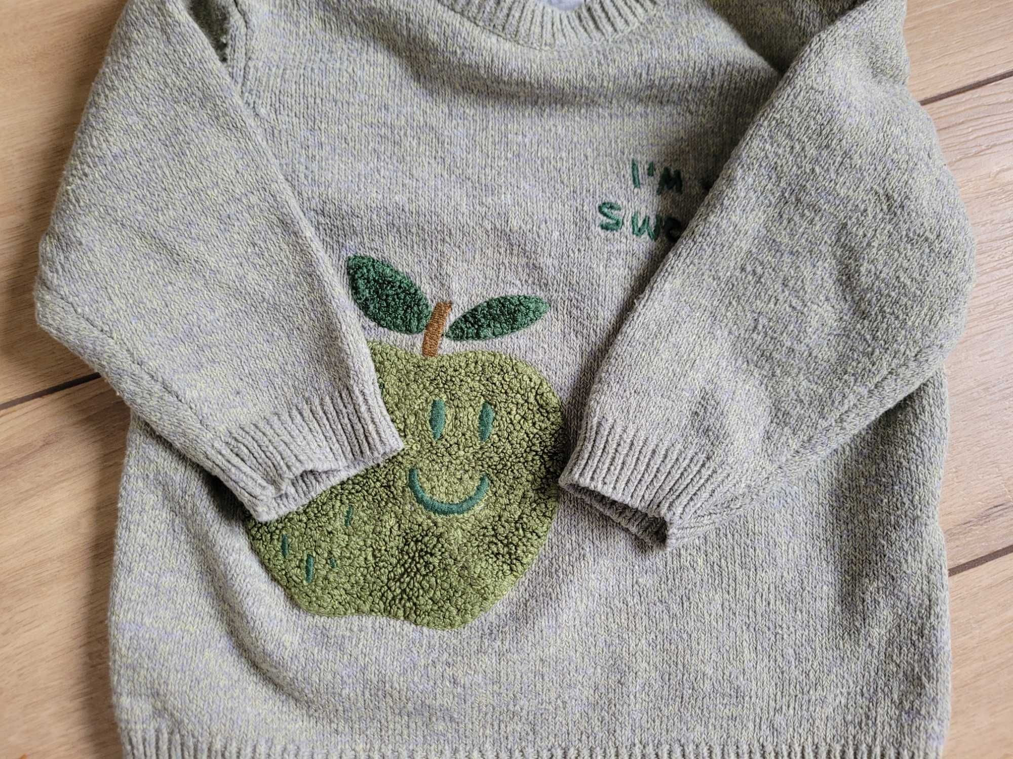Sweter Zara + spodnie Sinsay 80 9-12 niemowlęce 2szt