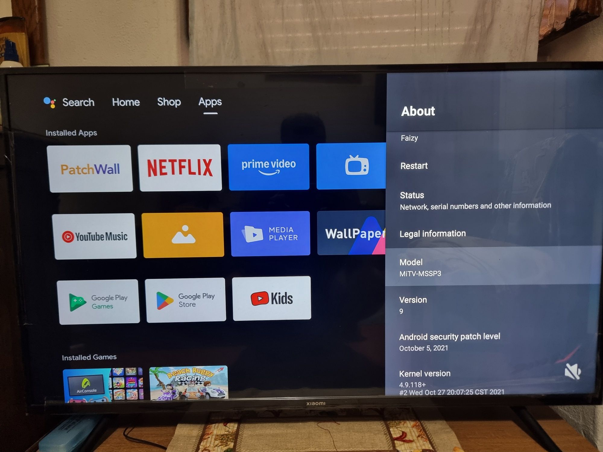Xiomi smart TV Modelo P1E 43" ELA4742EU