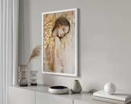 Plakat w białej ramie mdf - 70x50 cm - Anioł 2-0509