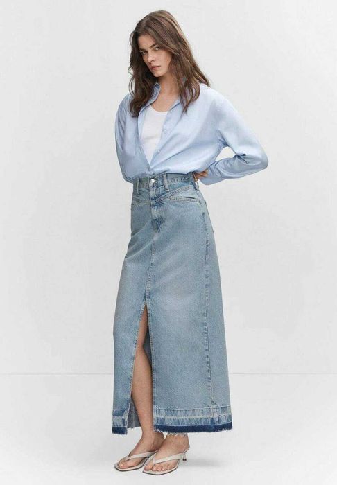 Жіноча спідниця довга джинсова юбка Mango р. S