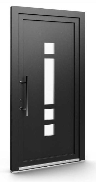 drzwi zewnętrzne PCV panelowe 1000x2000mm antracyt